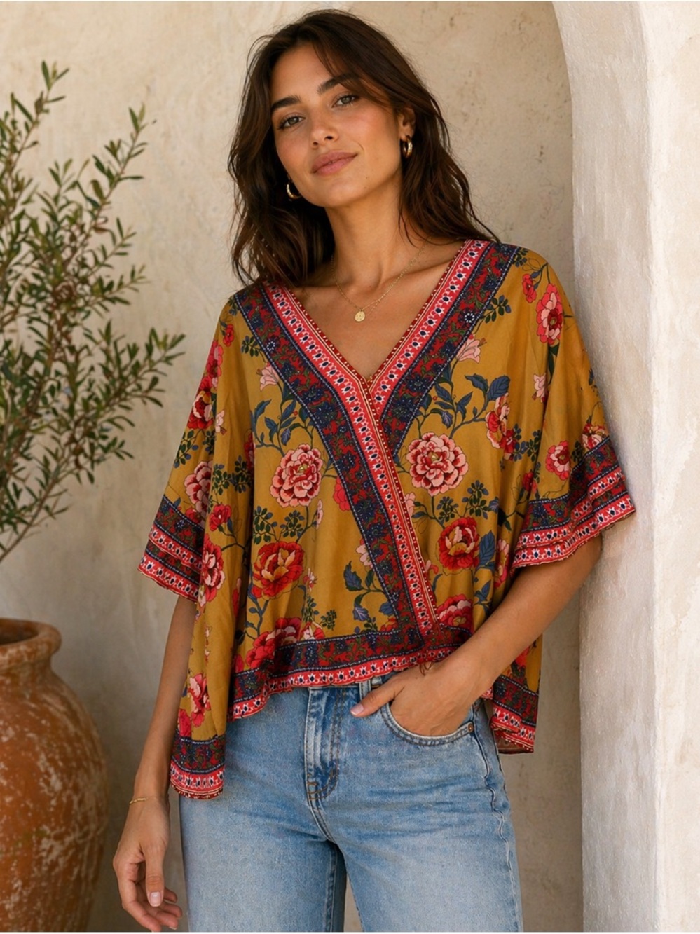 Umgee Boho Blouse Size XXL